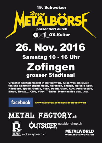 19. Schweizer Heay-Metal Börse 2016-11-26
