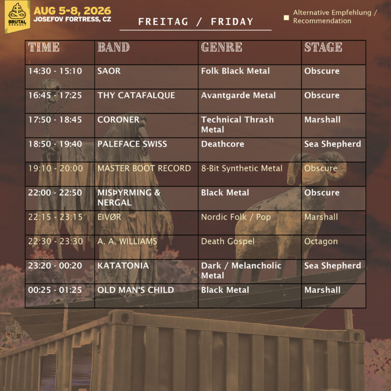 BA Line-Up Freitag